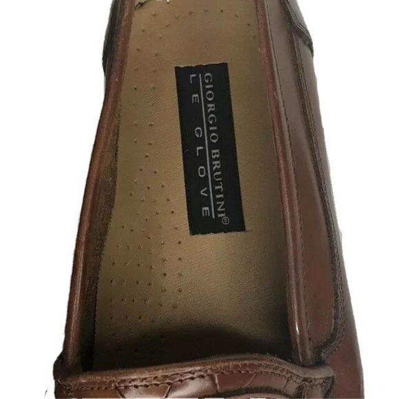 Mens GIORGIO BRUTINI Le Glove Loafers Brown Leather Kiltie Tassel Shoes Sz 8.5 main image 6